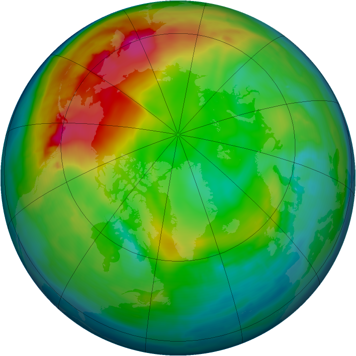 Arctic ozone map for 19 December 2014
